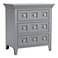 Ender 26" Wide Gray Wood 3-Drawer USB Port Nightstand