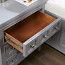 3_Ender 26" Wide Gray Wood 3-Drawer USB Port Nightstand more views