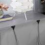 4_Ender 26" Wide Gray Wood 3-Drawer USB Port Nightstand more views
