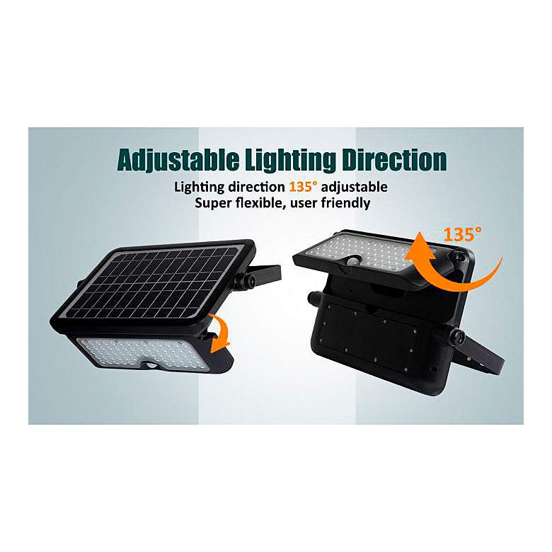 Image 3 Endo 9" High Black PIR Sensor LED 5-in-1 Outdoor Flood Light more views