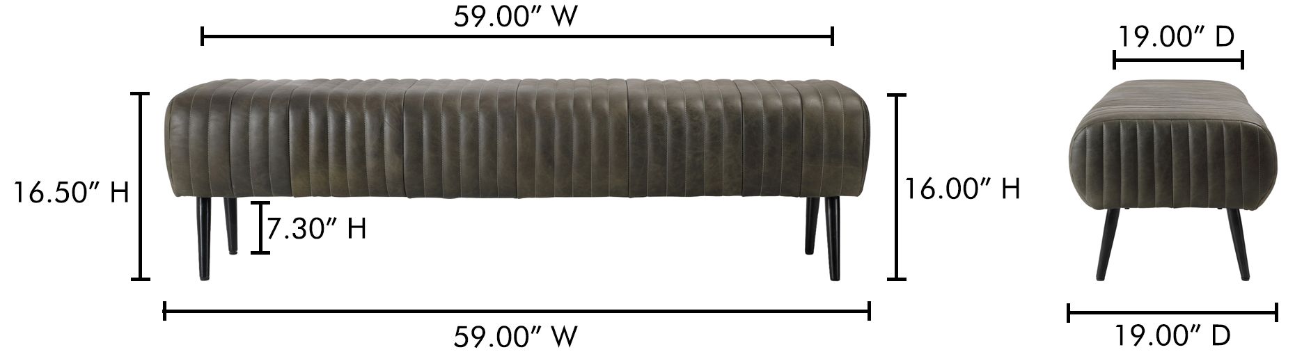 Image 6 Endora Bench Charred Olive more views