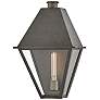 Endsley 19 1/4" High Blackened Brass Outdoor Wall Light