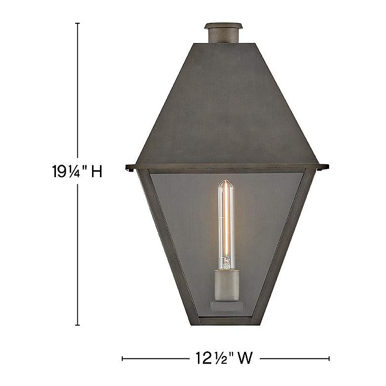 Image 3 Endsley 19 1/4" High Blackened Brass Outdoor Wall Light more views