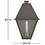 Endsley 19 1/4" High Blackened Brass Outdoor Wall Light
