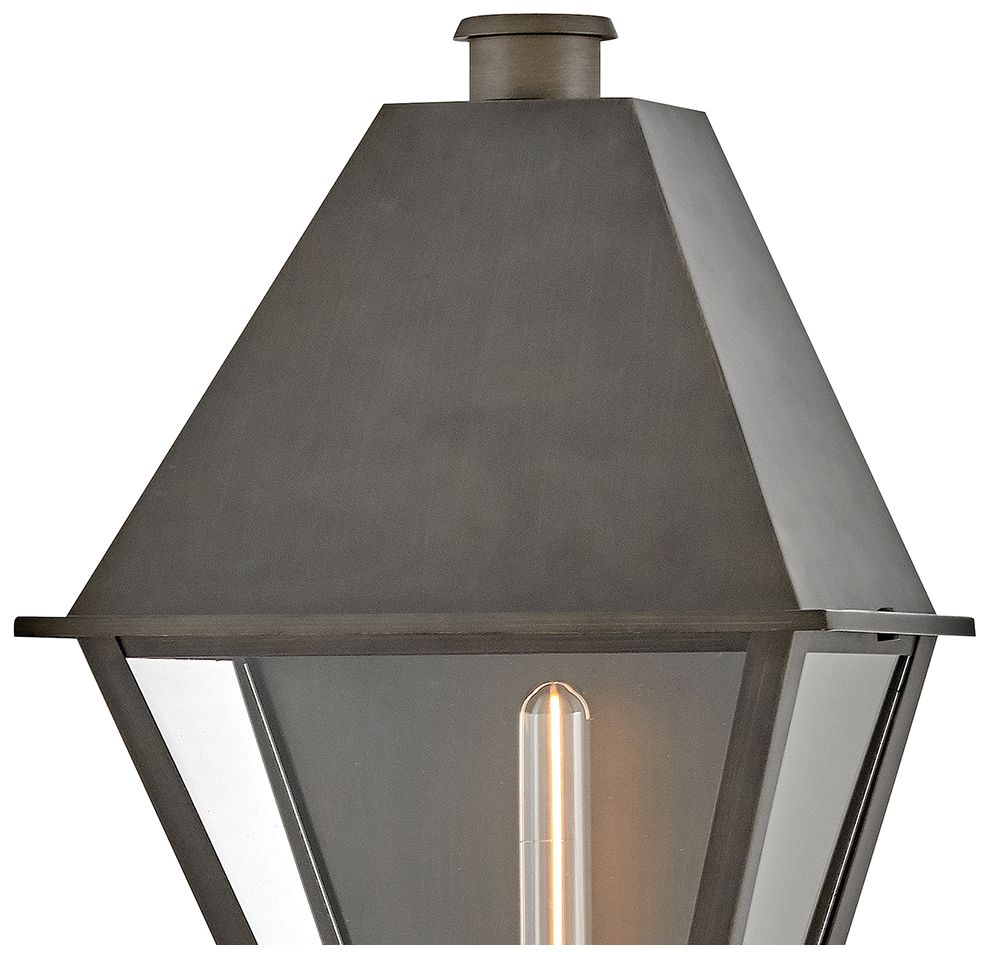 Endsley 19 1/4" High Blackened Brass Outdoor Wall Light