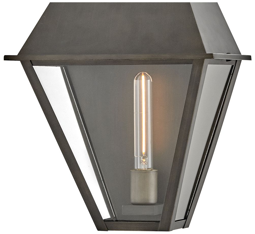 Endsley 19 1/4" High Blackened Brass Outdoor Wall Light