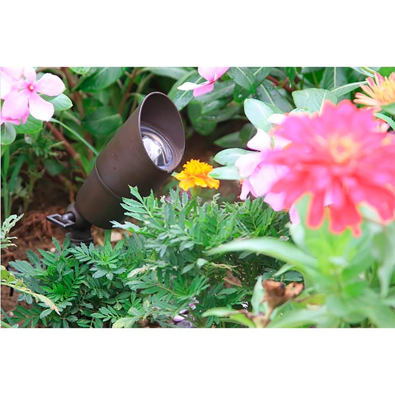 Image 2 Endura 2 1/2" High Dark Brass Landscape Spot Light more views