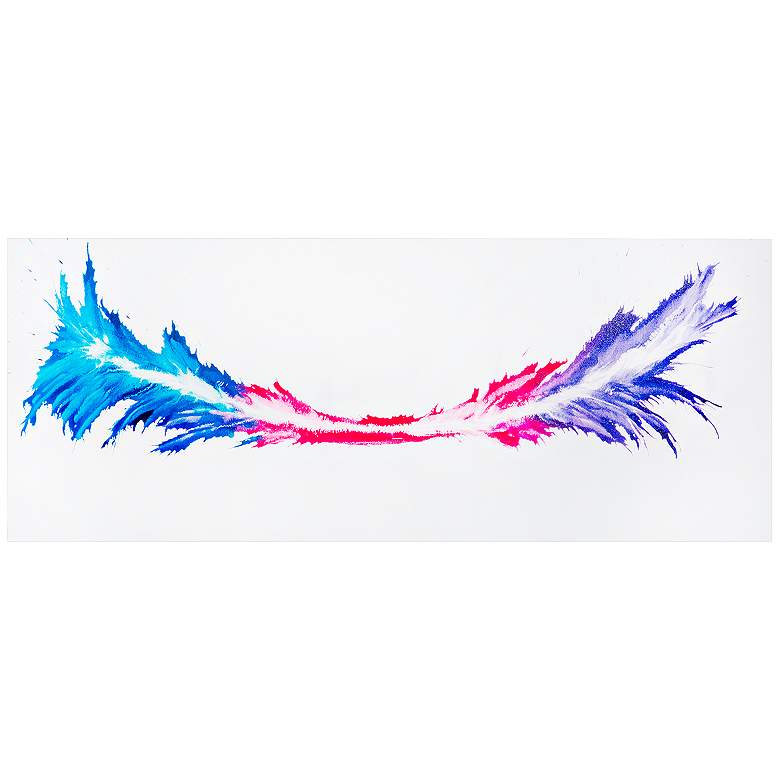 Image 1 Energy 48 inch Wide Colorful Abstract Metal Wall Art