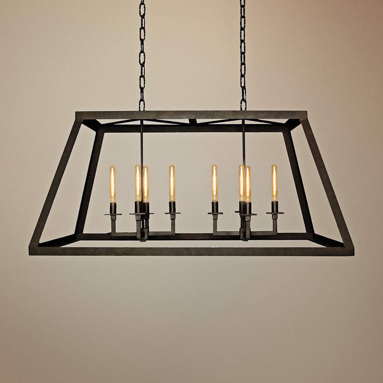 Image 1 Energy 52" Wide Bronze Rust Kitchen Island Light Chandelier