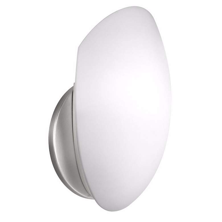 Image 1 Energy Efficient Nickel Alabaster 10 inch High Wall Sconce
