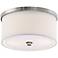 Energy Efficient White Fabric 10 1/4" Wide Ceiling Light