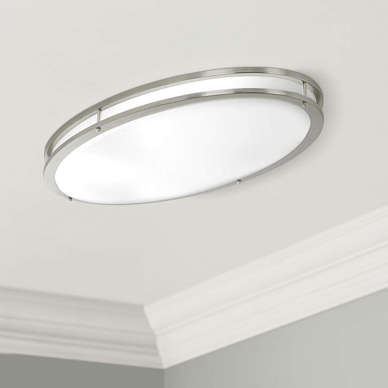 Image 1 ENERGY STAR&#174; Fluorescent Oval 32 1/4 inch Wide Ceiling Light