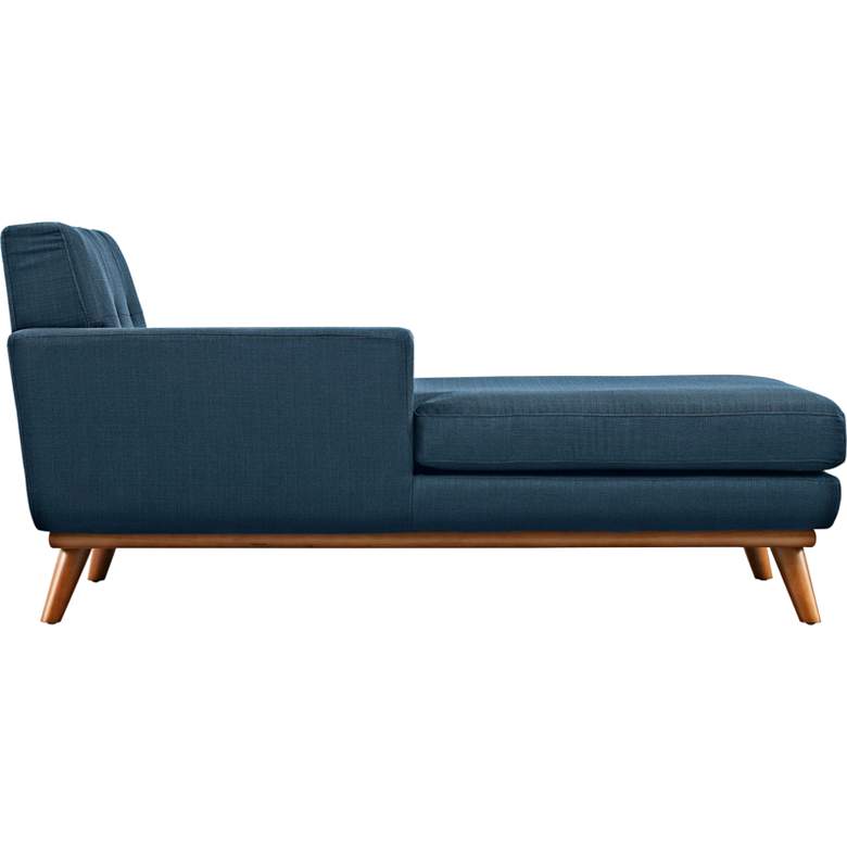Image 2 Engage 36 1/2" Wide Azure Blue Fabric Tufted Left-Arm Chaise more views