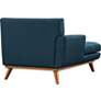 Engage 36 1/2" Wide Azure Blue Fabric Tufted Left-Arm Chaise