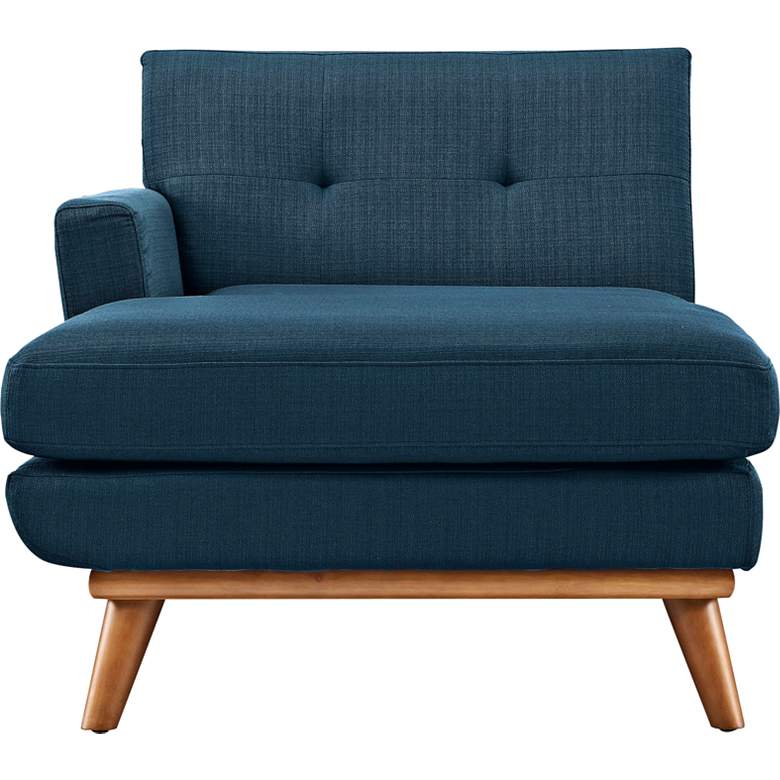 Image 4 Engage 36 1/2" Wide Azure Blue Fabric Tufted Left-Arm Chaise more views