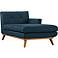 Engage 36 1/2" Wide Azure Blue Tufted Right-Arm Chaise