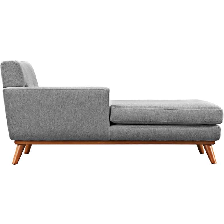 Image 2 Engage 36 1/2" Wide Gray Fabric Tufted Left-Arm Chaise more views