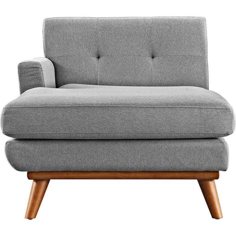 Image 4 Engage 36 1/2" Wide Gray Fabric Tufted Left-Arm Chaise more views