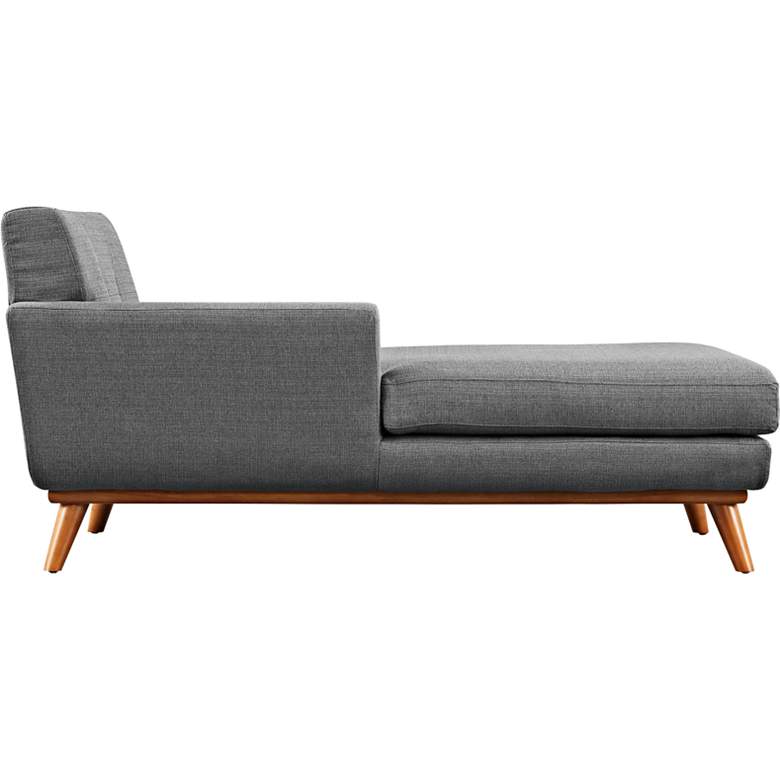 Image 2 Engage 36 1/2" Wide Gray Fabric Tufted Left-Arm Chaise more views