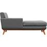 Engage 36 1/2" Wide Gray Fabric Tufted Left-Arm Chaise