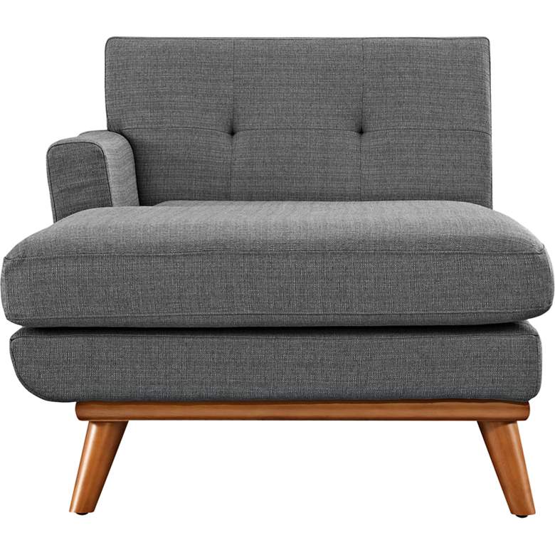 Image 4 Engage 36 1/2" Wide Gray Fabric Tufted Left-Arm Chaise more views