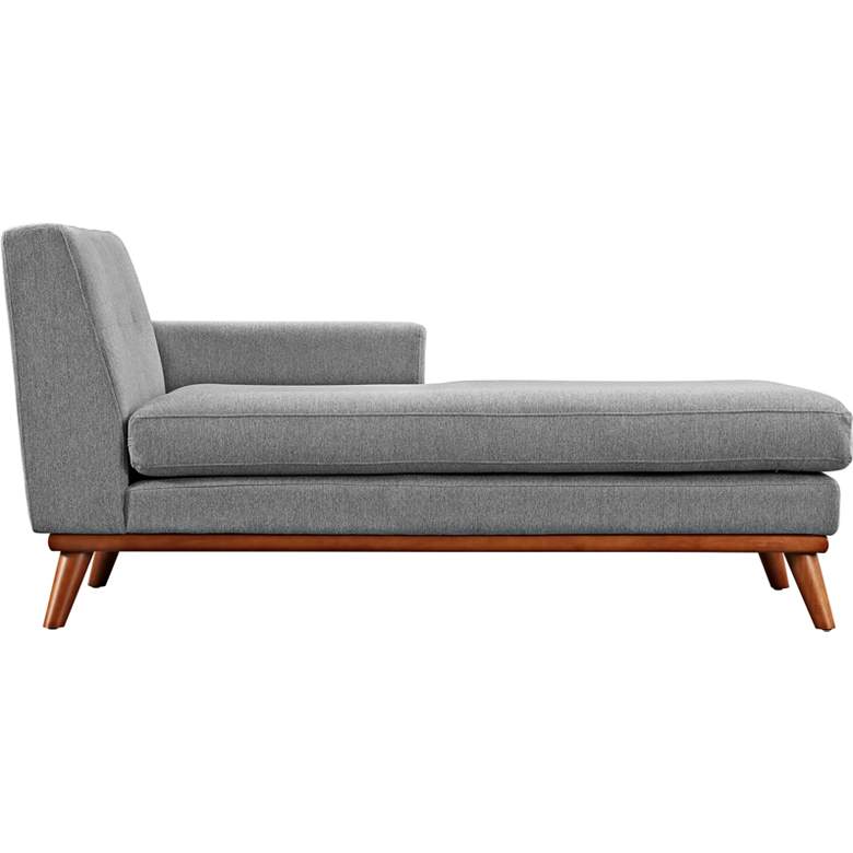 Image 2 Engage 36 1/2" Wide Gray Fabric Tufted Right-Arm Chaise more views