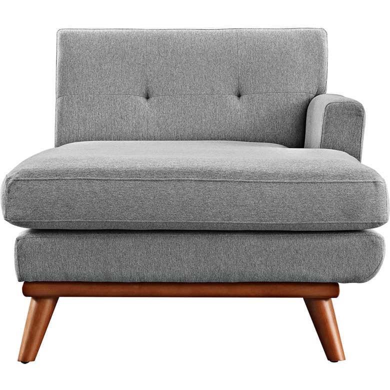 Image 4 Engage 36 1/2" Wide Gray Fabric Tufted Right-Arm Chaise more views
