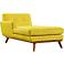 Engage 36 1/2" Wide Sunny Yellow Tufted Left-Arm Chaise