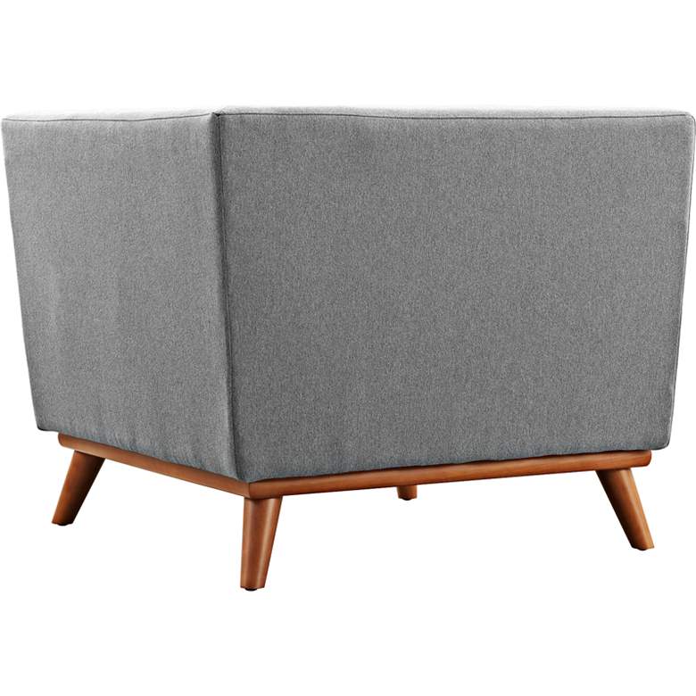 Image 3 Engage 39 1/2" Wide Gray Fabric Tufted Corner Sofa more views