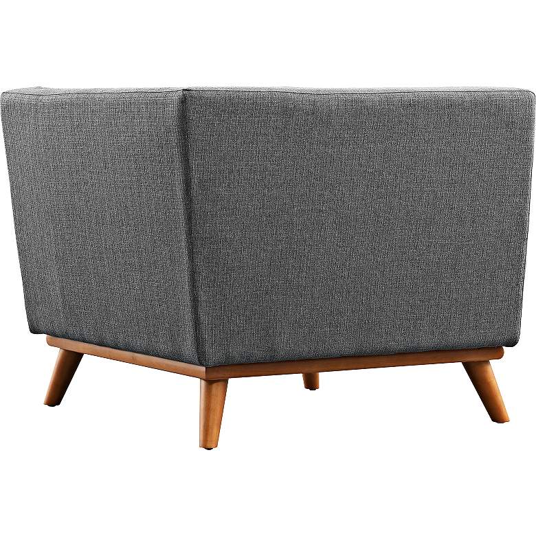 Image 3 Engage 39 1/2" Wide Gray Fabric Tufted Corner Sofa more views