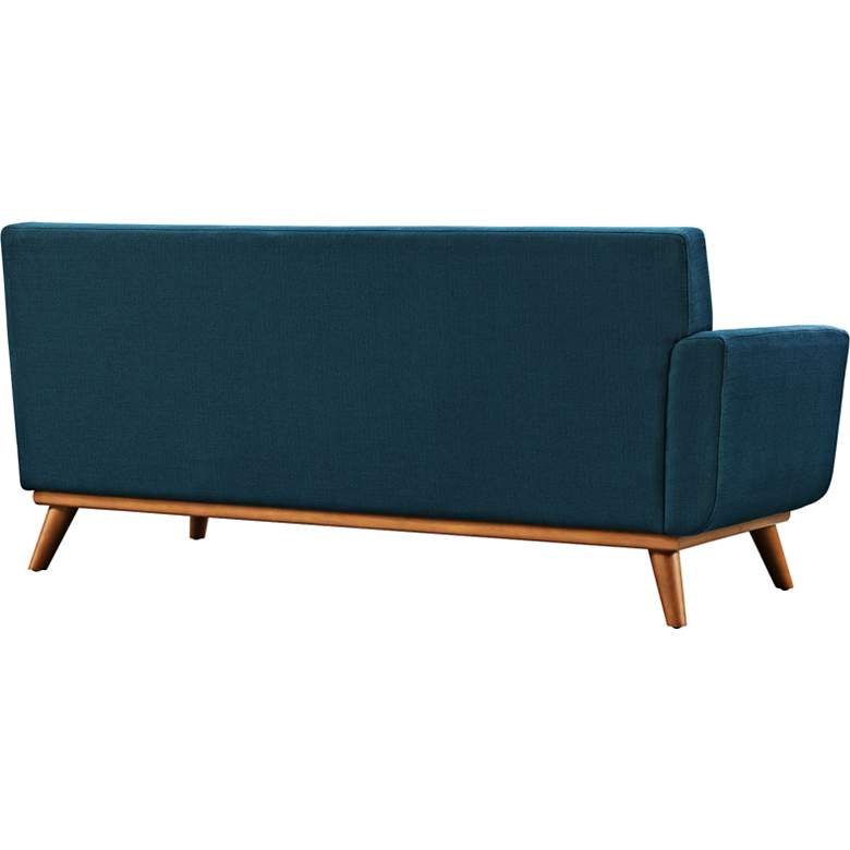 Image 2 Engage 67" Wide Azure Blue Fabric Tufted Left-Arm Loveseat more views