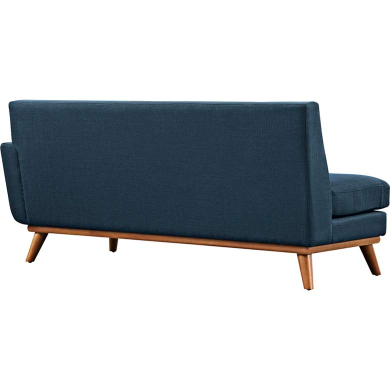 Image 2 Engage 67 inch Wide Azure Blue Fabric Tufted Right-Arm Loveseat more views