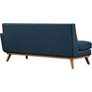 Engage 67" Wide Azure Blue Fabric Tufted Right-Arm Loveseat