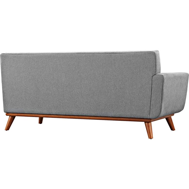 Engage 67&quot; Wide Gray Fabric Tufted Left-Arm Loveseat more views
