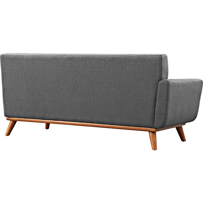 Image 2 Engage 67" Wide Gray Fabric Tufted Left-Arm Loveseat more views