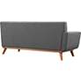 Engage 67" Wide Gray Fabric Tufted Left-Arm Loveseat