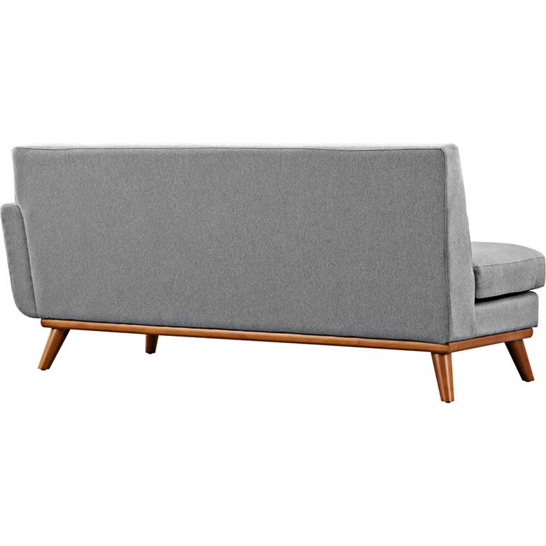 Image 2 Engage 67" Wide Gray Fabric Tufted Right-Arm Loveseat more views