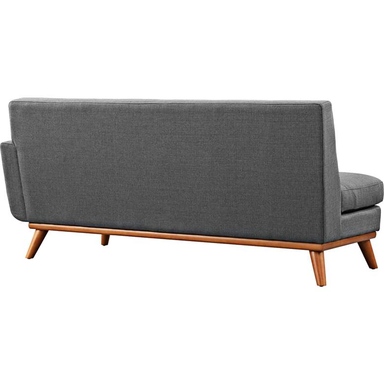 Image 2 Engage 67" Wide Gray Fabric Tufted Right-Arm Loveseat more views