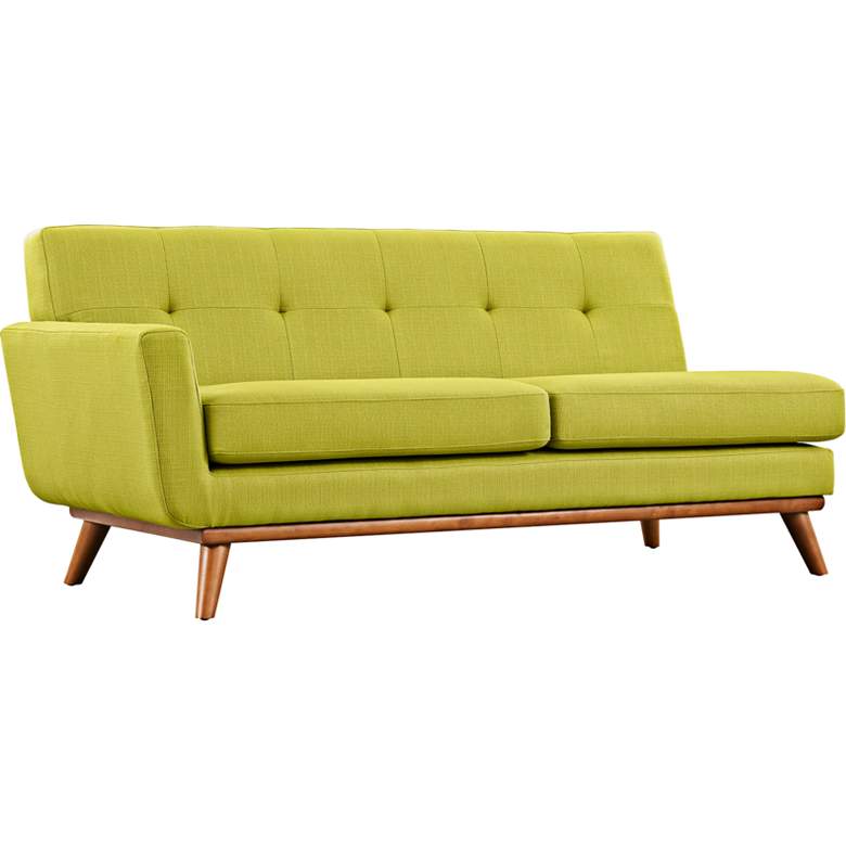 Image 1 Engage 67 inch Wide Wheatgrass Fabric Tufted Left-Arm Loveseat