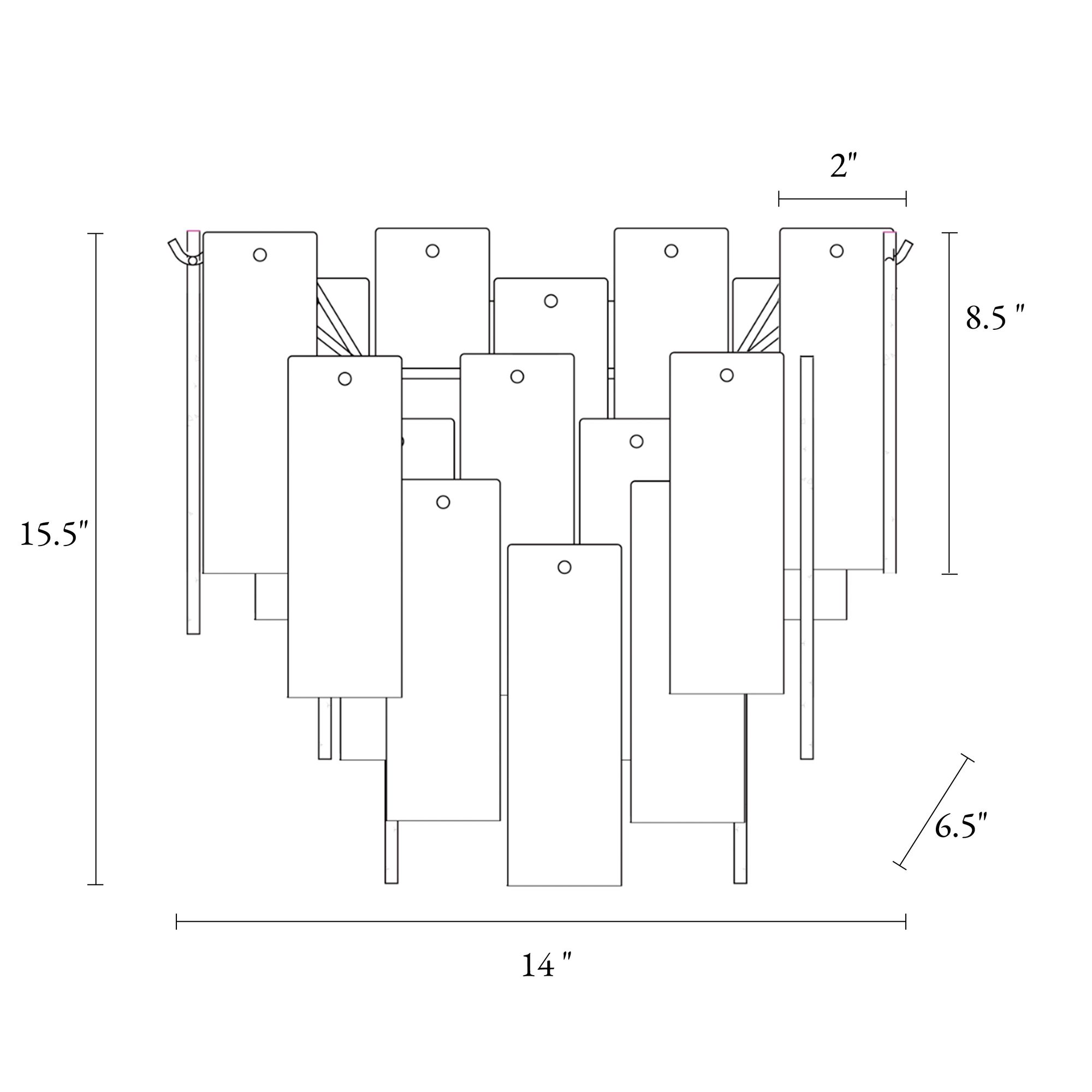 Image 2 Engaveric 2-Light Glass Wall Sconces more views