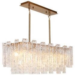 Engaveric 31" Wide Plating Brass Island Chandelier