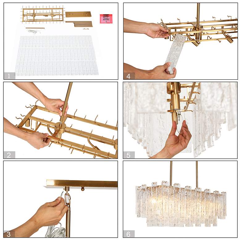 Image 6 Engaveric 31" Wide Plating Brass Island Chandelier more views