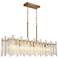 Engaveric 39" Wide Plating Brass and Glass Island Chandelier
