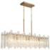 Engaveric 39" Wide Plating Brass and Glass Island Chandelier
