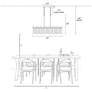 6_Engaveric 39" Wide Plating Brass and Glass Island Chandelier more views