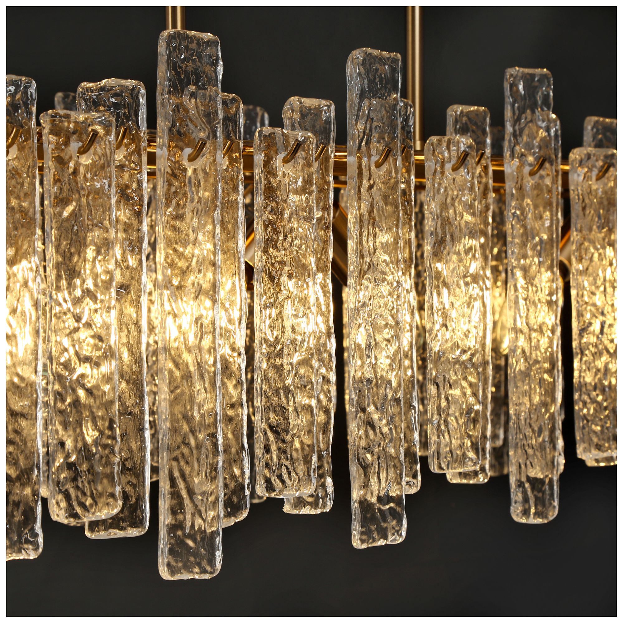 Image 2 Engaveric 39" Wide Plating Brass and Glass Island Chandelier Made to Order more views