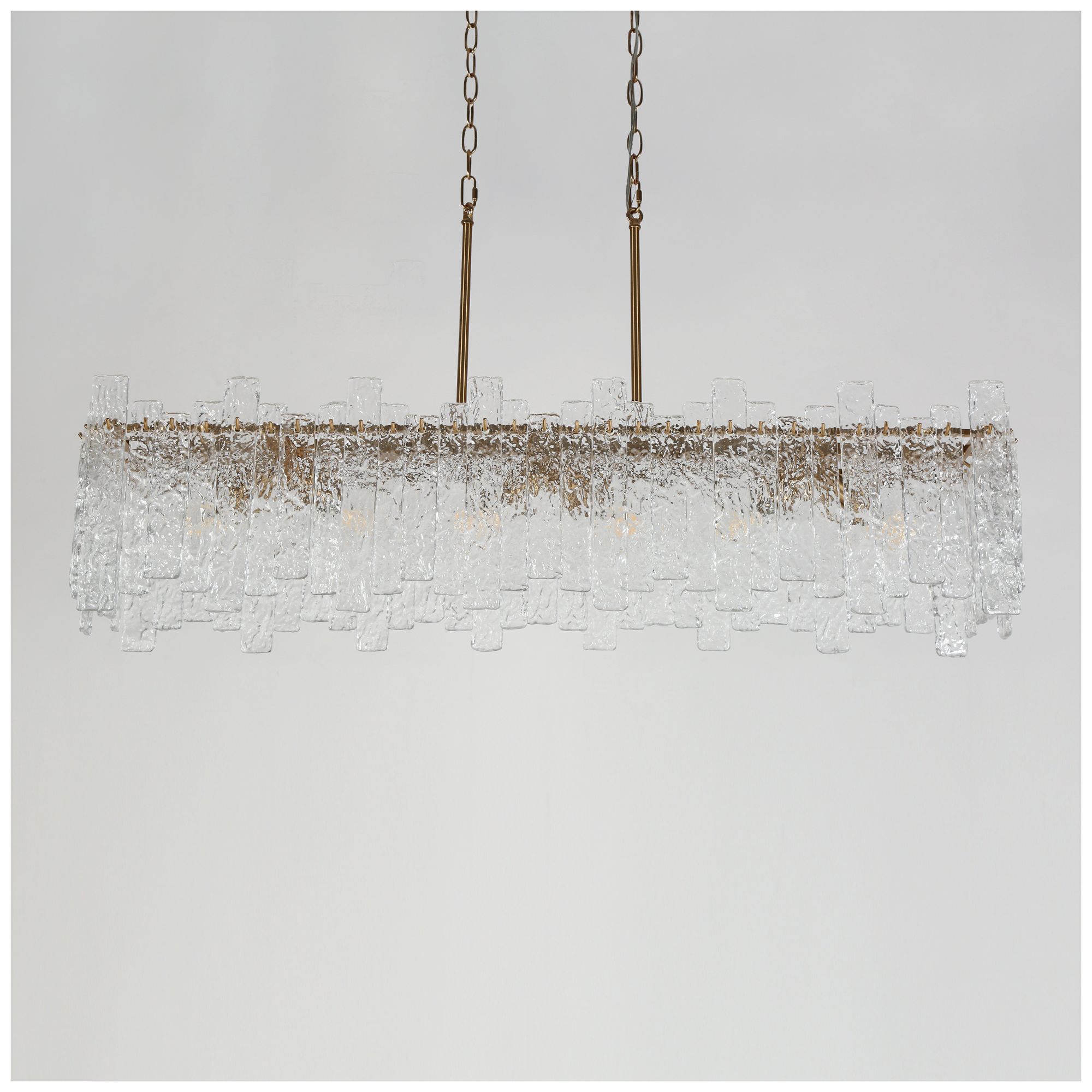 Image 3 Engaveric 39" Wide Plating Brass and Glass Island Chandelier Made to Order more views