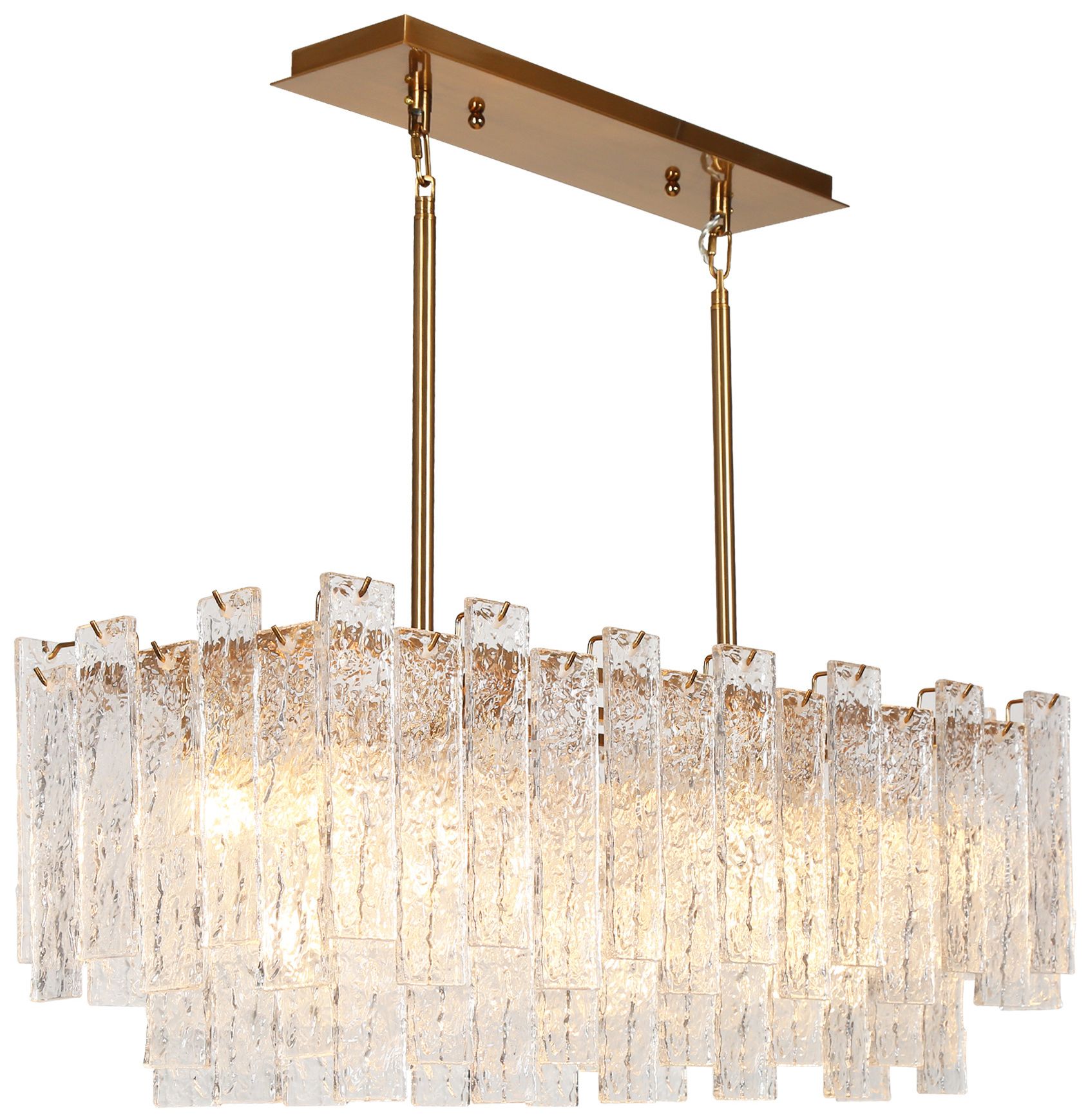 Engaveric 7-Light Glass Island Chandelier