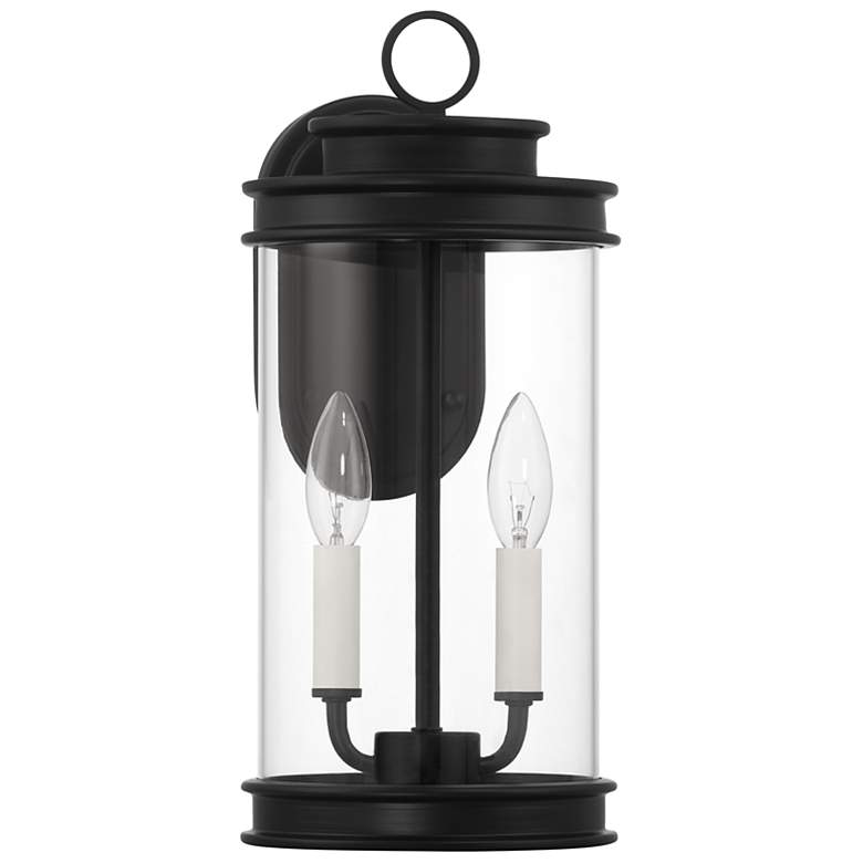 Image 2 Englewood 2-Light Outdoor Wall Lantern in Matte Black more views