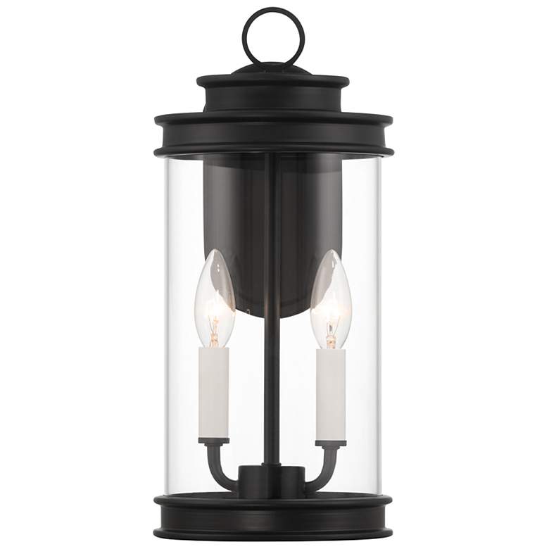 Image 3 Englewood 2-Light Outdoor Wall Lantern in Matte Black more views